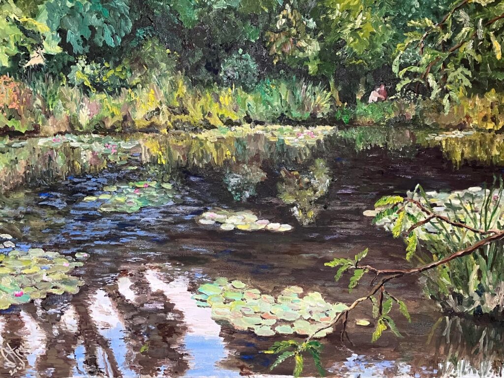 Giverny — a scene of Giverny by Andrey Grin, oil on canvas