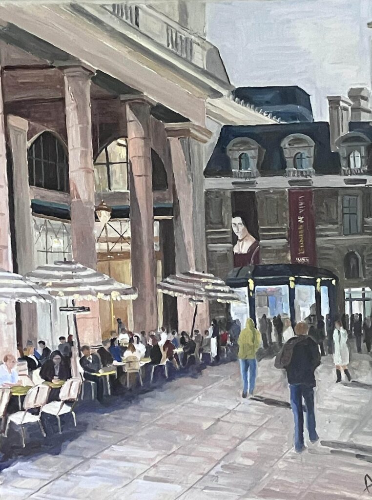 Louvre – Rivoli — a Paris street scene by Andrey Grin, oil on canvas