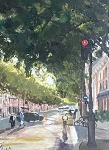 Miromesnil — a Paris street scene painted from life by Andrey Grin, oil on canvas