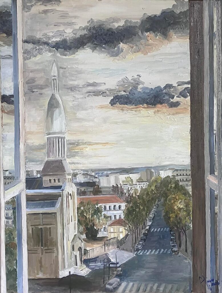 Notre Dame d’Auteuil — a Paris street scene by Andrey Grin, oil on canvas